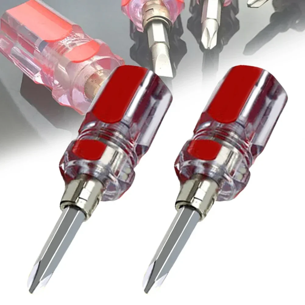 Dual Purpose Screwdriver Expansion Radish Slotted Small Carrot Head Steel Alloy+PVC 65mm/2.56inch A Word Ratchet