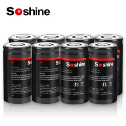 Soshine 32650 3.7V 7500mAh Rechargeable Li-ion Battery 3.7V 7500mAh Flat Top Lithium Batteries for Flashlight Electric Tools
