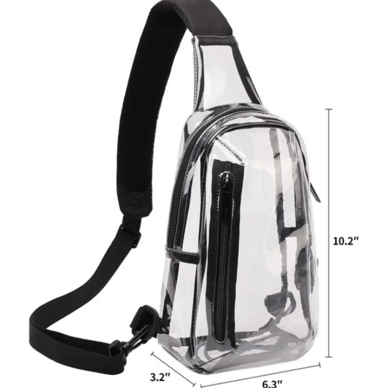 Transparent Chest Bag Unisex Casual Crossbody Sling Pack For Daily Commute Travel And Outdoor Activities view 6
