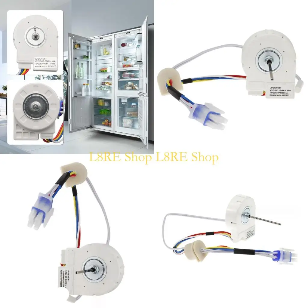 

L8RE Малошумный двигатель охлаждающего вентилятора WR60X10074 Пластиковая текстура Подходит для стабильной работы Заменяет