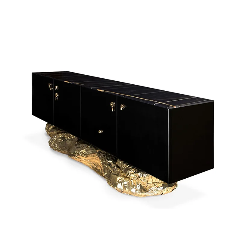 

Side cabinet designer marble high-end entrance cabinet luxury home storage locker