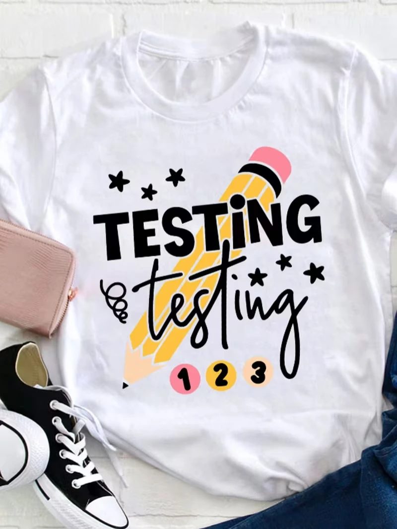 Pencil Testing Teacher T-shirt 