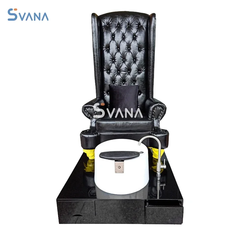 Pedicure Chair,European High Back Luxury Pedicure Station Queen Throne Pink Foot Spa Pedicure Chair