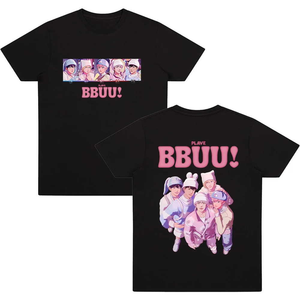 Plave Bbuu! Magliette grafiche KPop Plave KPop Band Top Uomo Donna T-shirt casual in cotone T-shirt Abbigliamento New Fashion Streetwear
