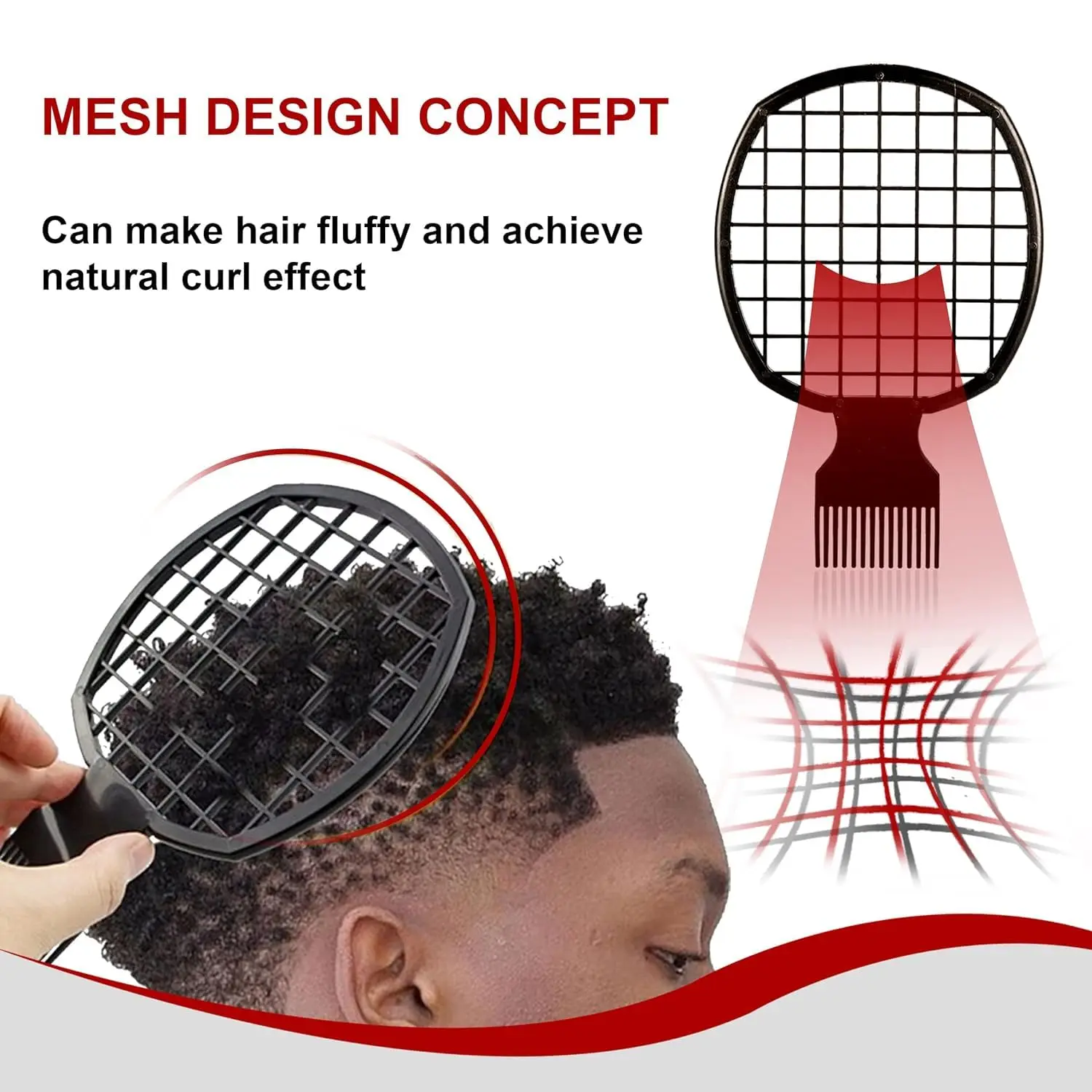 2pcs Afro Twist hair comb sponge for men and women\'s curly hair sponge brush for hairdressers and personal curly hair styling