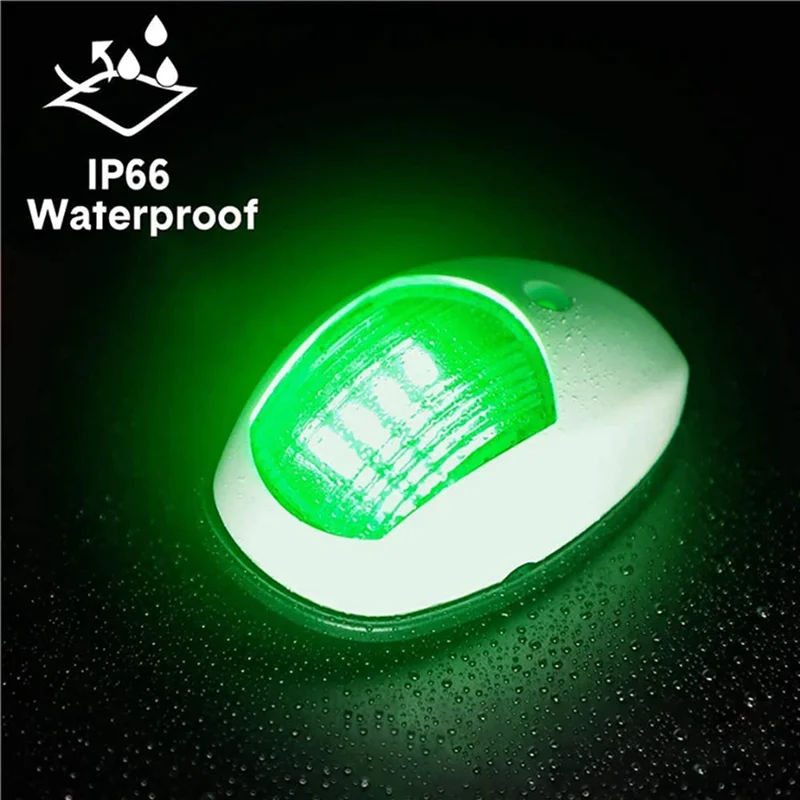 

6X Navigation Light LED Boat Side Light Signal Light Signal Warning Light Yacht Light White-N25R
