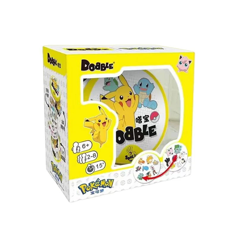 Pokemon Kartenspiel Spot It Spaß für Familienpartys Brettspiel Pikachu Anime Kinder Puzzle Spielzeug 2-8 Spieler 15 Minuten Reisegeschenke Sammlerstücke Spielzeuge