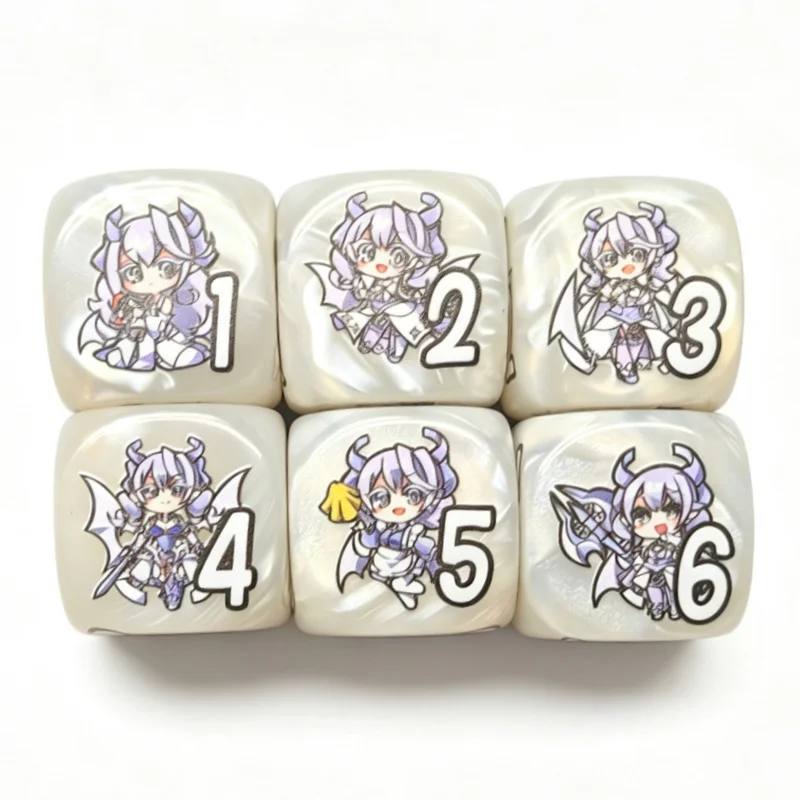 Yu-Gi-Oh! Q Version Lovely Labrynth of The Silver Castle Multi-sided Dice YGO 20mm Damage Indicator Token Counter Game Dice Toy view 2