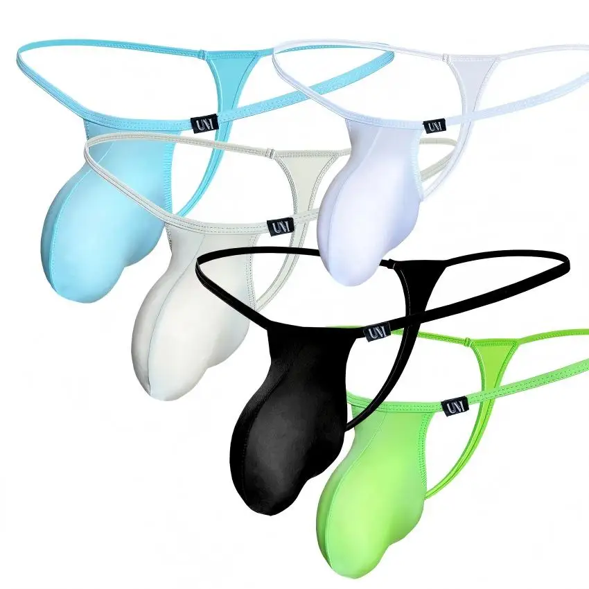 

Чистый цвет, нейлоновые мужские сексуальные стринги с низкой талией и стринги, нижнее белье, мини-трусы с Т-образной спинкой