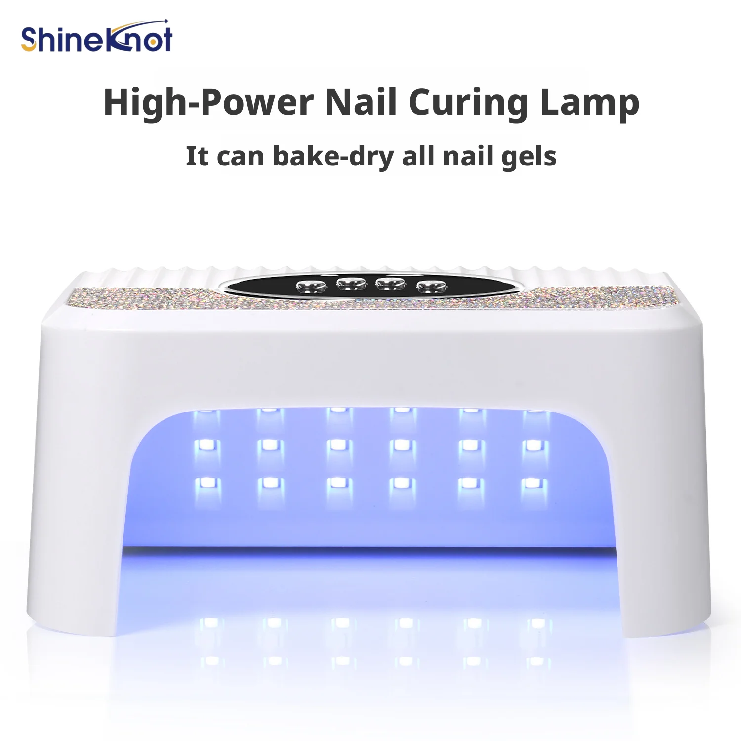 SHINEKNOT LED Nail Drying Lamp 268W High-Powered Large-Capacity UV Curing Lamp Smart Sensor Diamond-Embellished Nail Art Machine