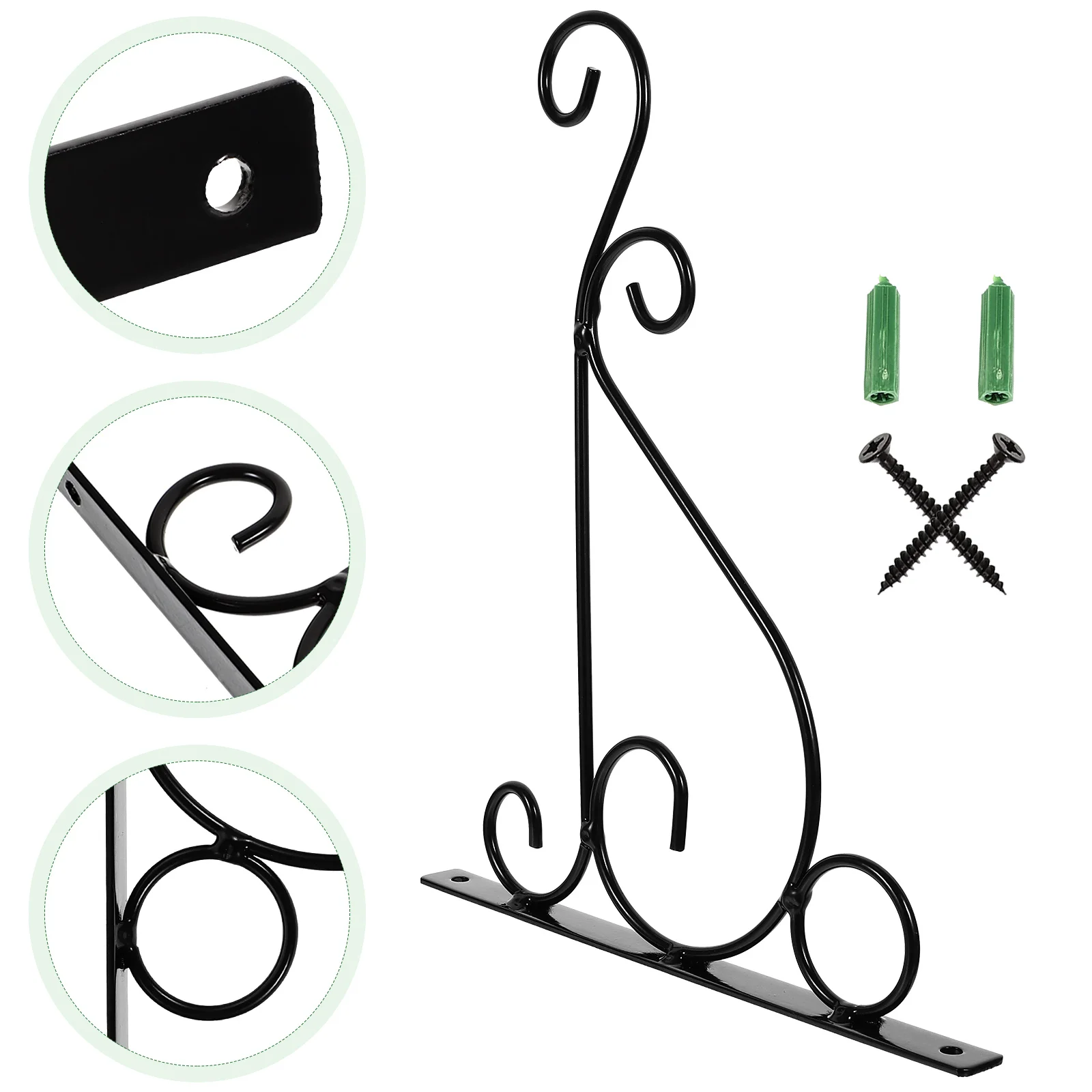 

1pcs Wall Mount Mason Jar Hanger Iron Plant Bracket Balcony Decoration Rustproof Hook Simple Design
