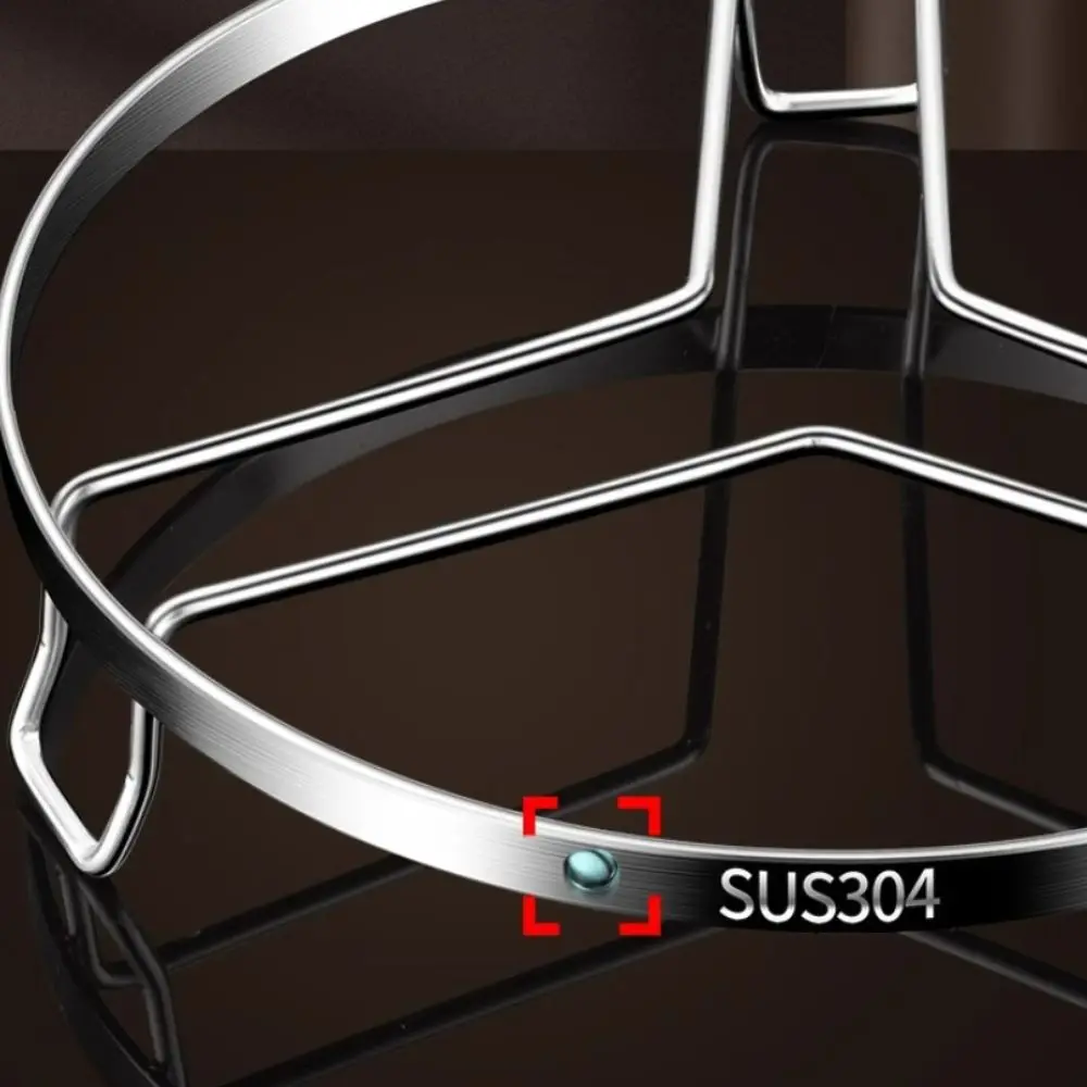 New Stainless Steel Steamer Pan Rack Stackable Round Pot Rack Multifunction Egg Steaming Tray