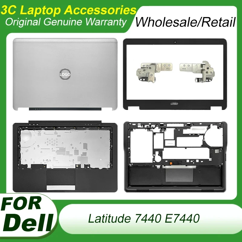 

New for Dell Latitude 7440 E7440 Laptop LCD Back Cover/Front Bezel/Palmrest/Bottom Case/Hinges Repair 0HV9NN C98T7 0C98T7 0946F7