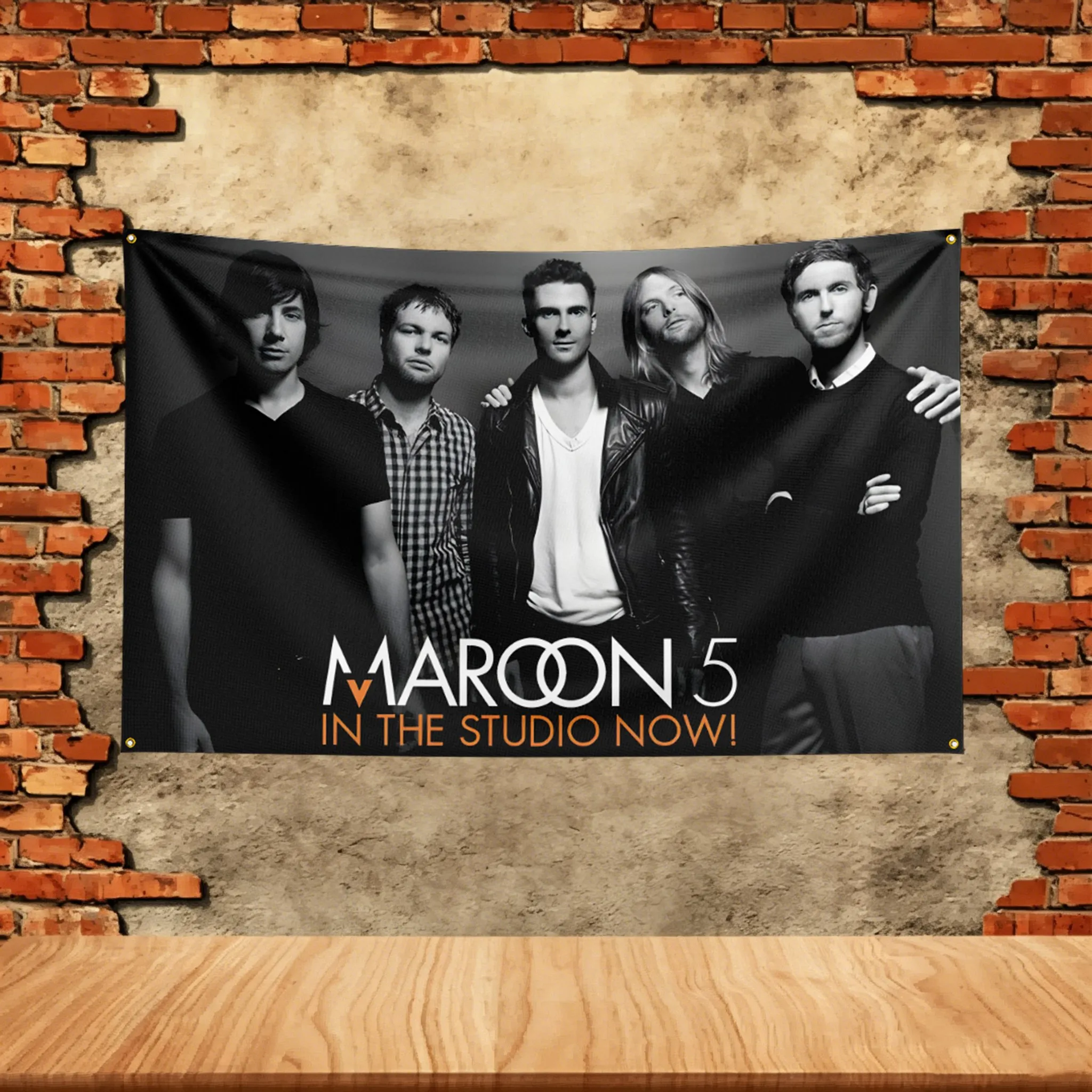 Music Band Flag  for Maroon 5 Fans Banner Custom any Image Garage Bedroom Living Room Dorm Wall Hanging Decor Tapestry
