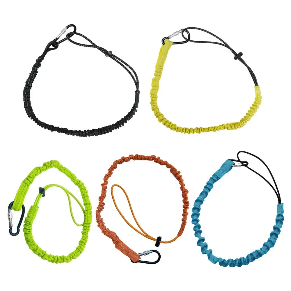 With Carabiner Hook Safety Bungee Tether Lanyard 90*2cm 5 Colors Climbing Working Anti-Falling Rope Safety Rope