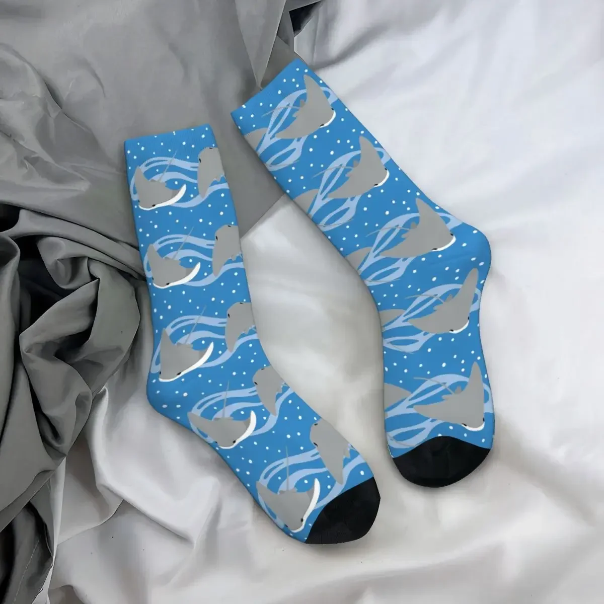 Calcetines de invierno cálidos Retro Unisex Stingrays Cownose Ray calcetines absorbentes de sudor para monopatín