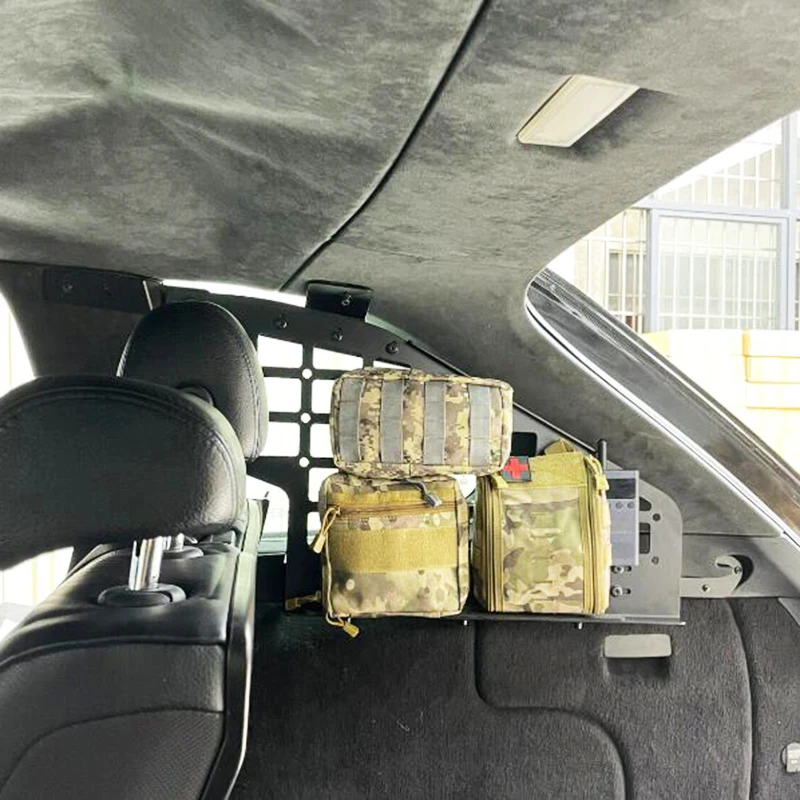 For Porsche Cayenne 957 2003-2010 Rear Boot Trunk Side Window Cargo Rack Storage Organizer Hanging Board Molle Panel view 2