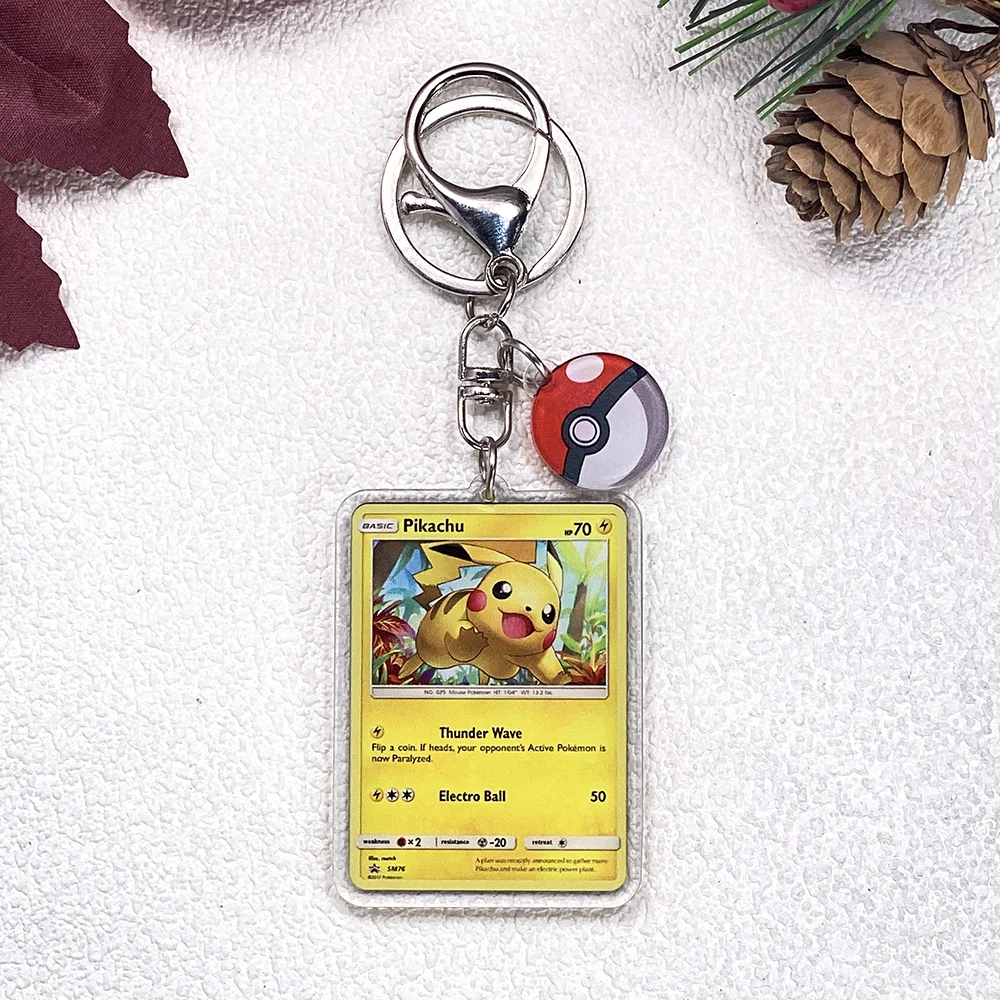 Pokémon Pikachu Bulbasaur Eevee Squirtle Niedlicher Schlüsselanhänger, Zubehör, Acryl-Anhänger, Anhänger für Tasche, Schlüsselhalter, Rucksack-Dekoration – Detail 31