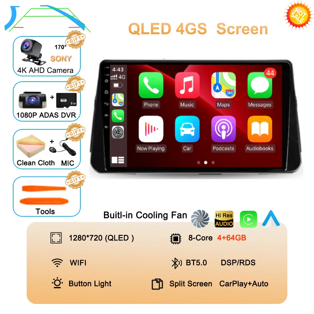 Android 16 Carplay Auto voor Nissan MICRA Kicks P15 2017 2018 2019 2020 2021 autoradio multimediaspeler navigatie stereo
