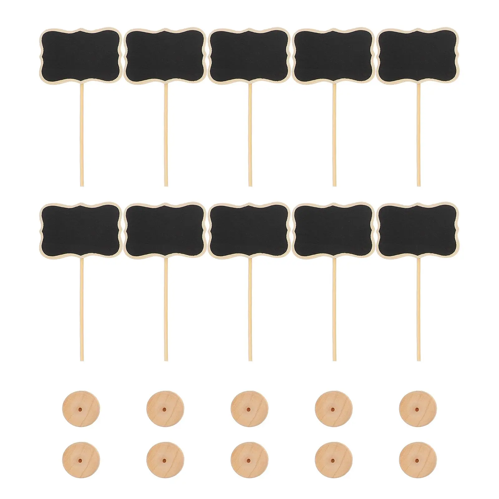 10 Pcs Mini Chalkboard Sign Decoration Small Blackboard Signs Memorandum Wooden Blackboards