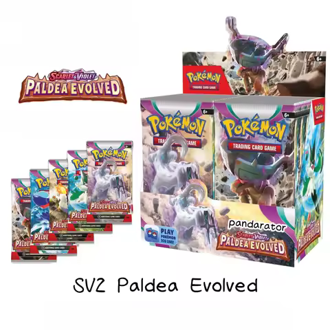 Anime Pokemon Booster Box Pok&eacute;mon Cards English Trading Card Games TCG Paldea Evolved Scarlet &amp; Violet Collect Gift Card