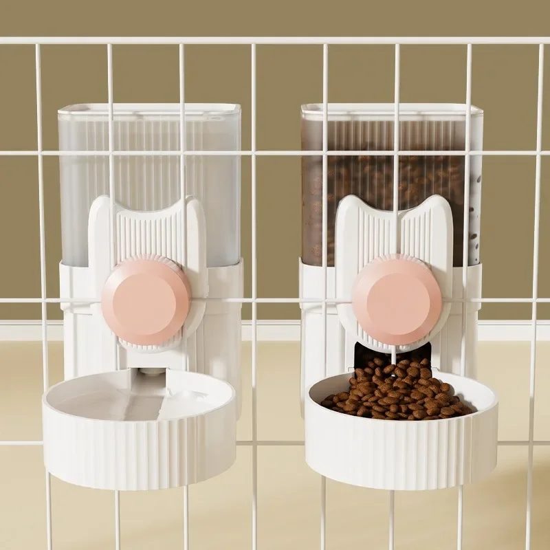 Pet Hanging Water Dispenser Dog Automatic Food Feeder Can Fix The Cage and Hang The Bowl To Prevent Tipping Over of Cat Supplies