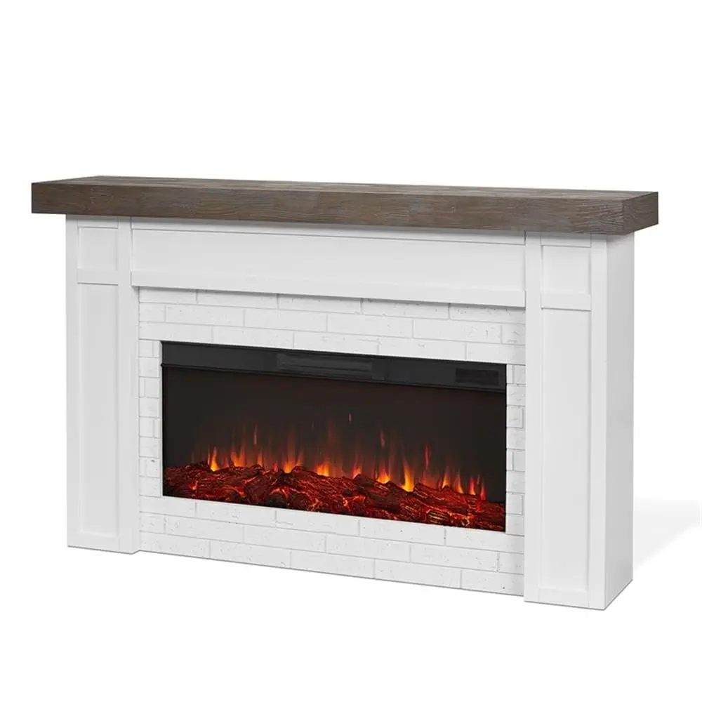 Cravenhall Landscape Electric Fireplace with Mantel for Living Room or Bedroom, Replaceable Fireplace Insert, Customized