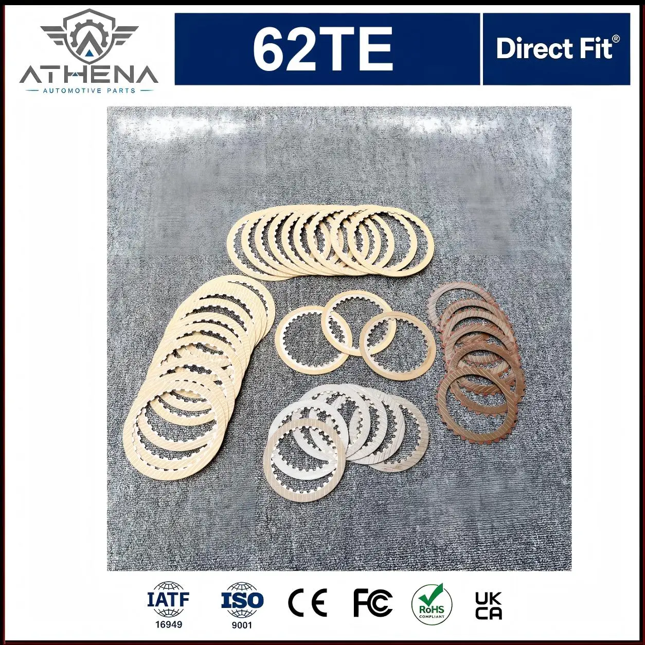62TE Transmission Clutch Friction Disc Kit Fix Slip Burn Harsh Shift Fit VW Chrysler Dodge 6‑Speed Automatic Gearbox