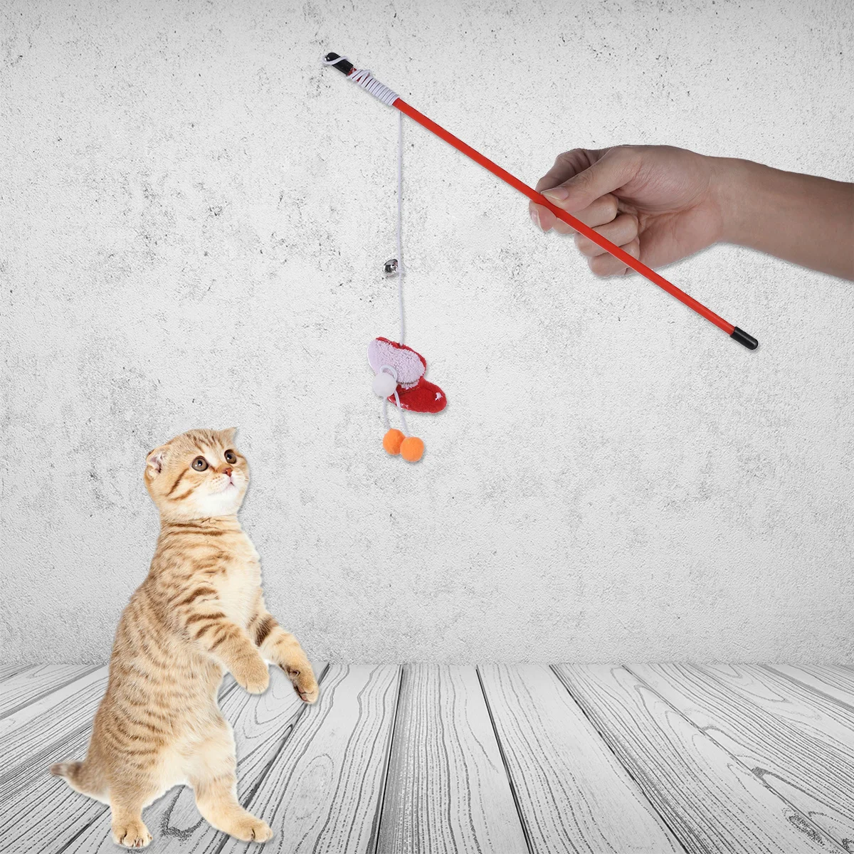 

3Pcs Cat Tease Sticks Christmas Themed Funny Interactive Wand Stimulate Hunting Exercise Play Christmas Themed Cat Tease Stick