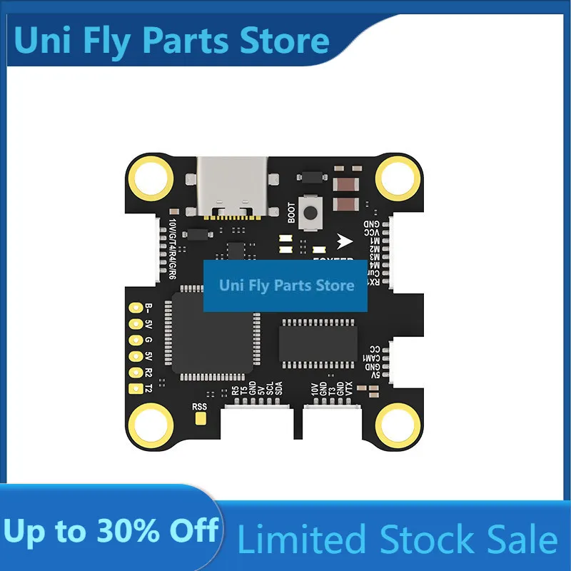 UniFlyFOXEER F405 V2 Flight Stack 55A BLHeli32 ESC 4-8S Lipo ICM42688-P Gyro Dual Camera Port For FPV Racing Drone