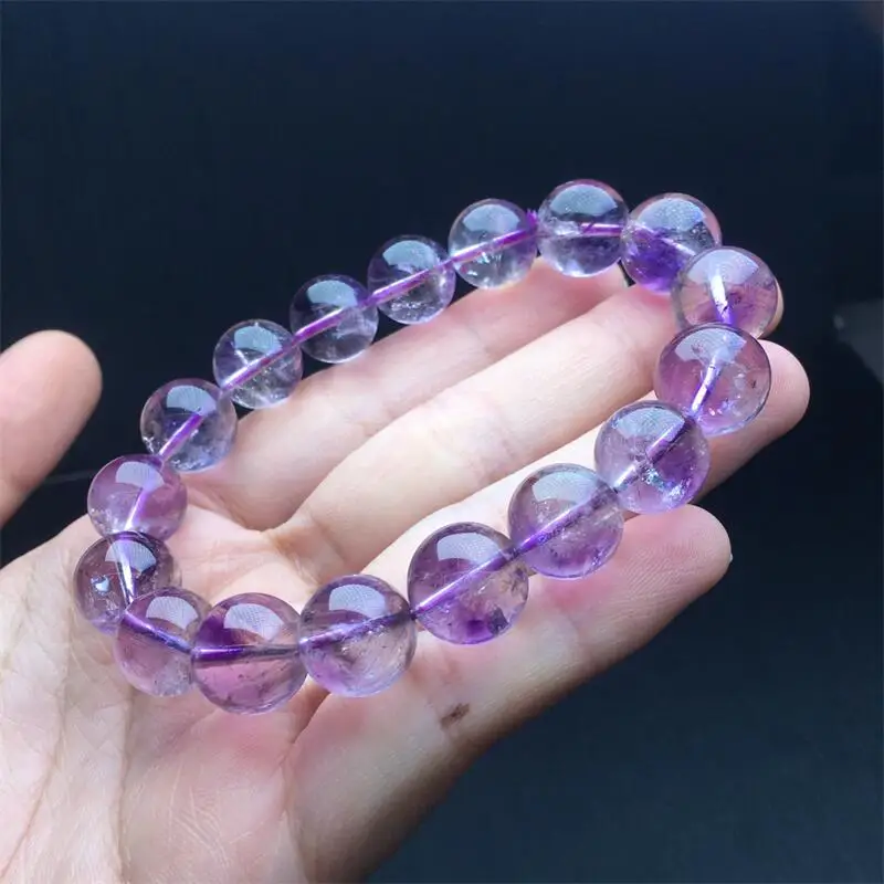 12MM Natural Purple Super Seven Quartz Bracelet Women Men Handmade Stretch Rope Bracelet Luxury Jewelry Energy Healing Gift 1PCS