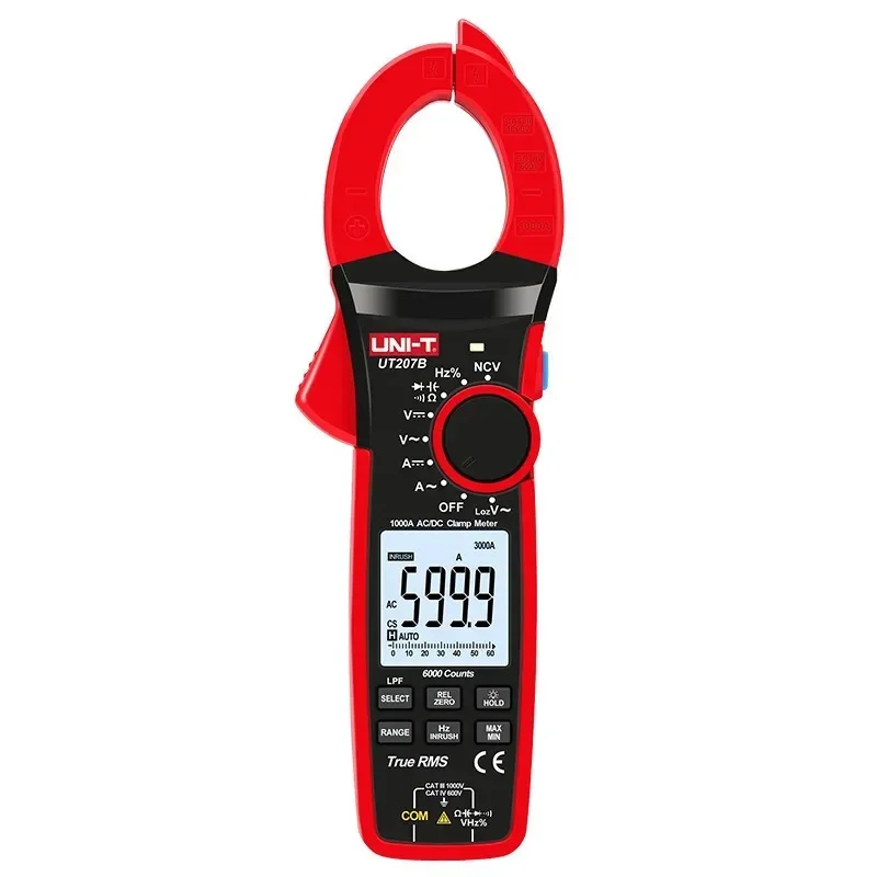 

UNI-T UT207B True Rms Digital Clamp Meter Universal Clamp Meter AC/DC