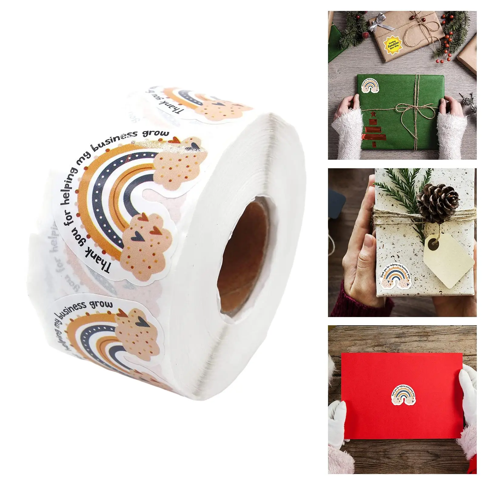 Rainbow Sticker Cake Baking for Journal Wrapping Envelope