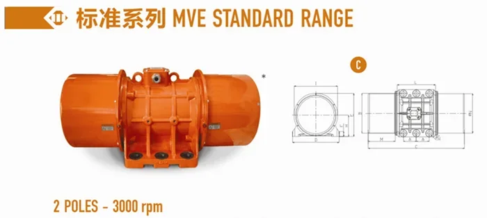Original MVE1300/3 vibration source three-phase asynchronous motor