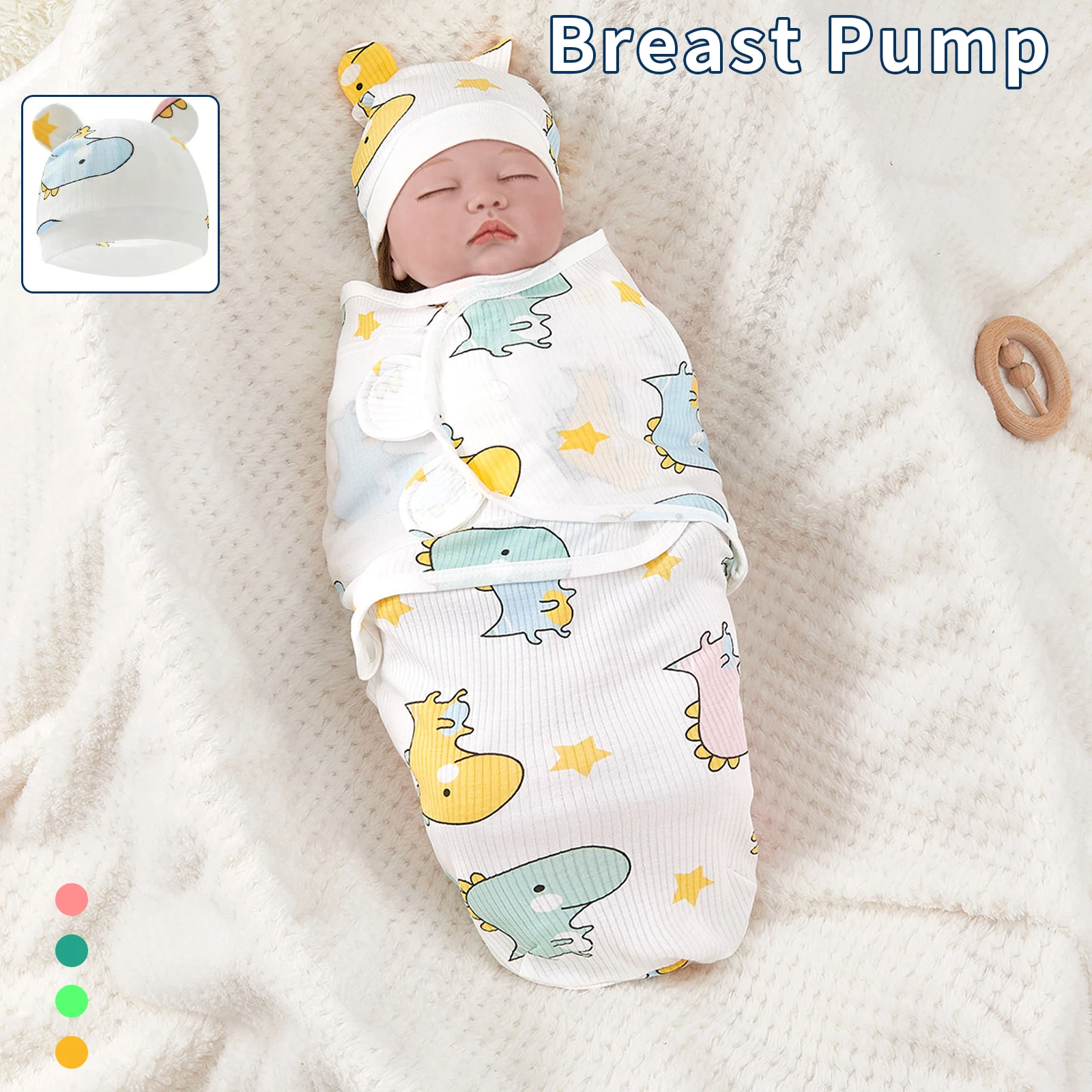 

Baby Anti-shock Swaddle Cotton Printed Wrap Spring/Summer Baby blanket Two-piece Baby Anti-kick Blanket Warm Soft Blanket