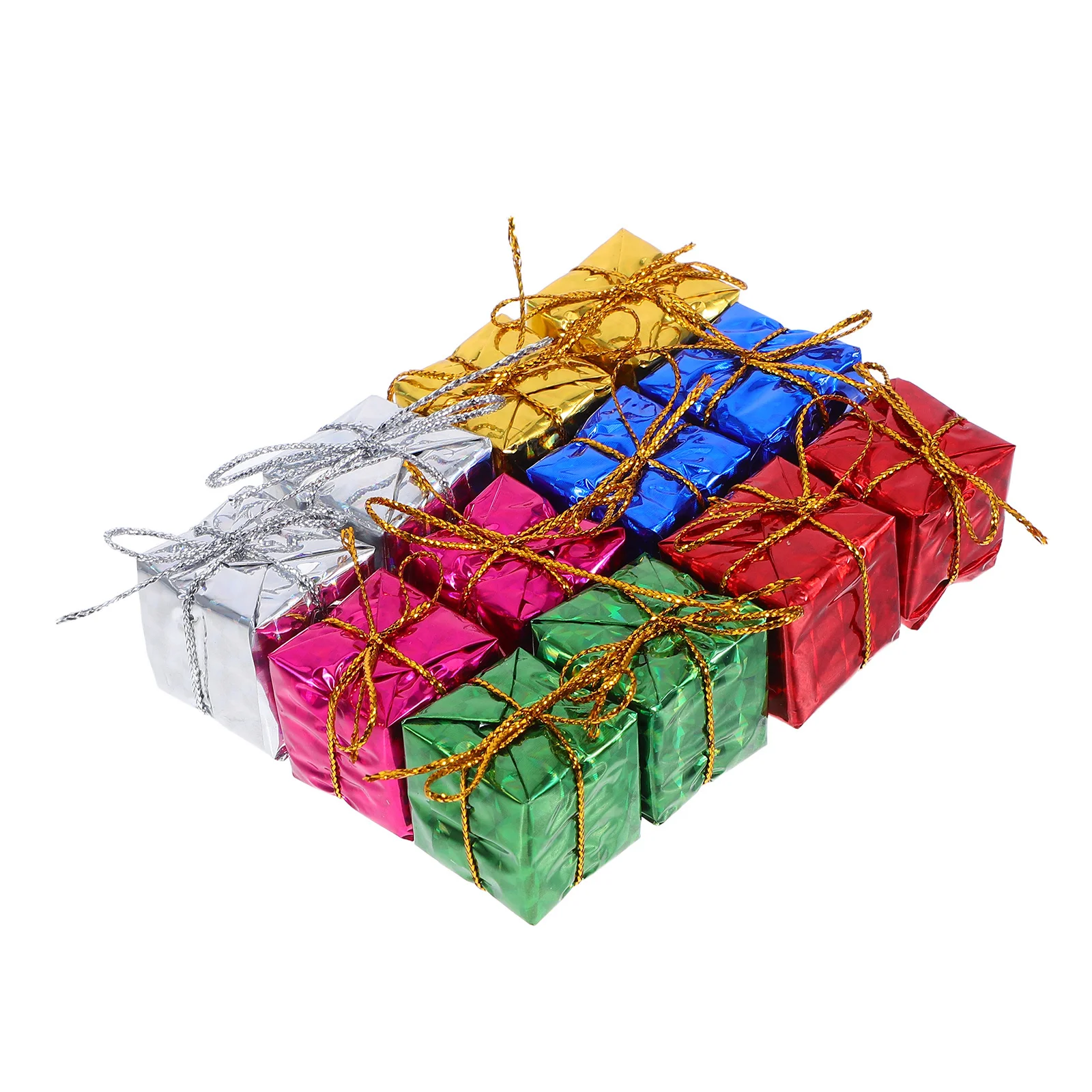 

36Pcs Mini Gift Box Christmas Ornament Vibrant Color 3D Layered Design Easy DIY Home School Office Holiday Decoration