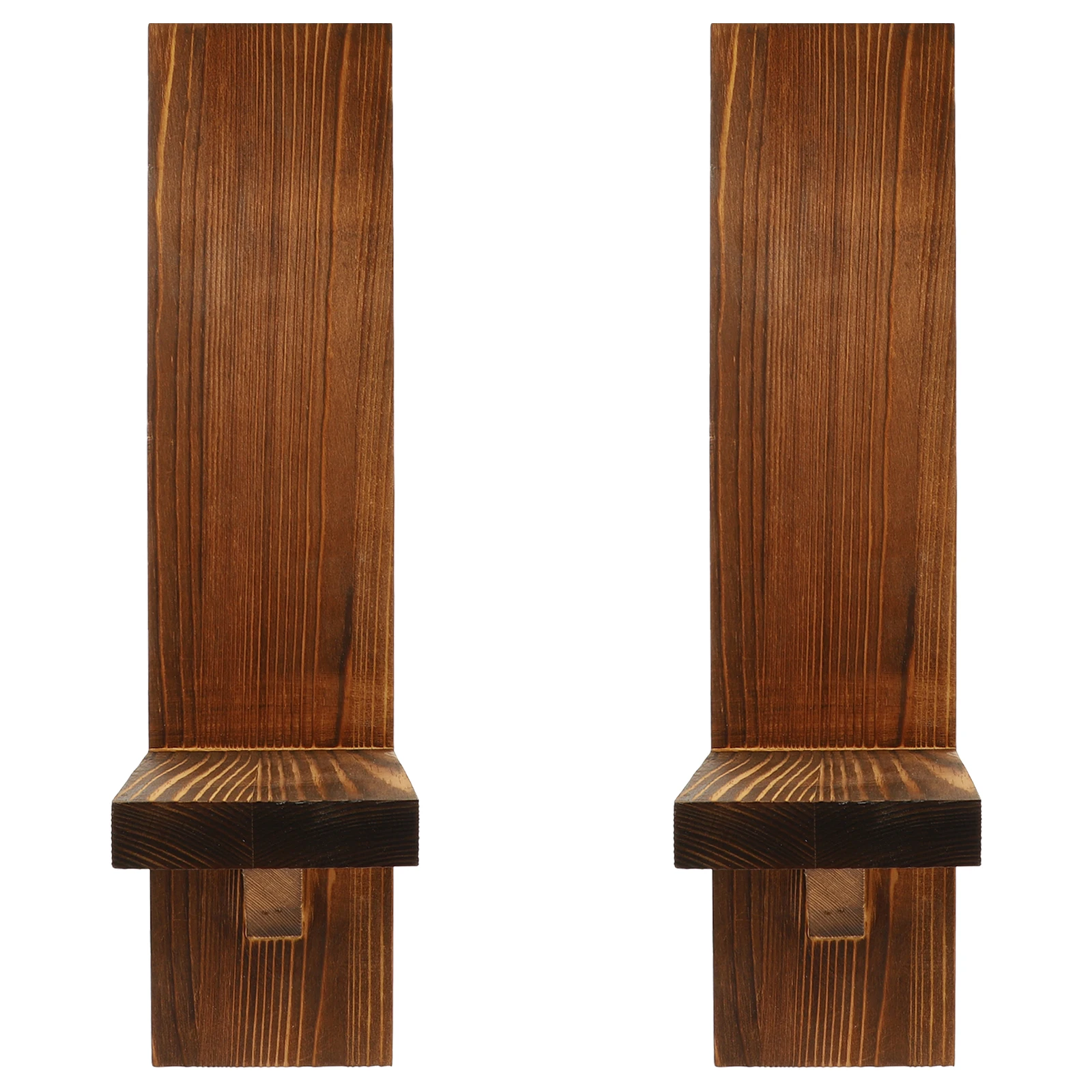 

1 Pair Wooden Holders Sconce Vintage Rustic Decorative Home Wall Mount Sconces Tealight Votive Holder Stable Wood