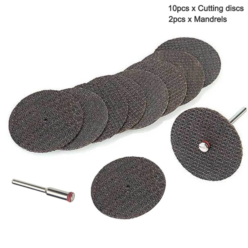 10PCS Abrasive Cutting Disc 32mm With Mandrels Grinding For Dremel Accesories Metal Cutting Rotary Tool Saw Blades