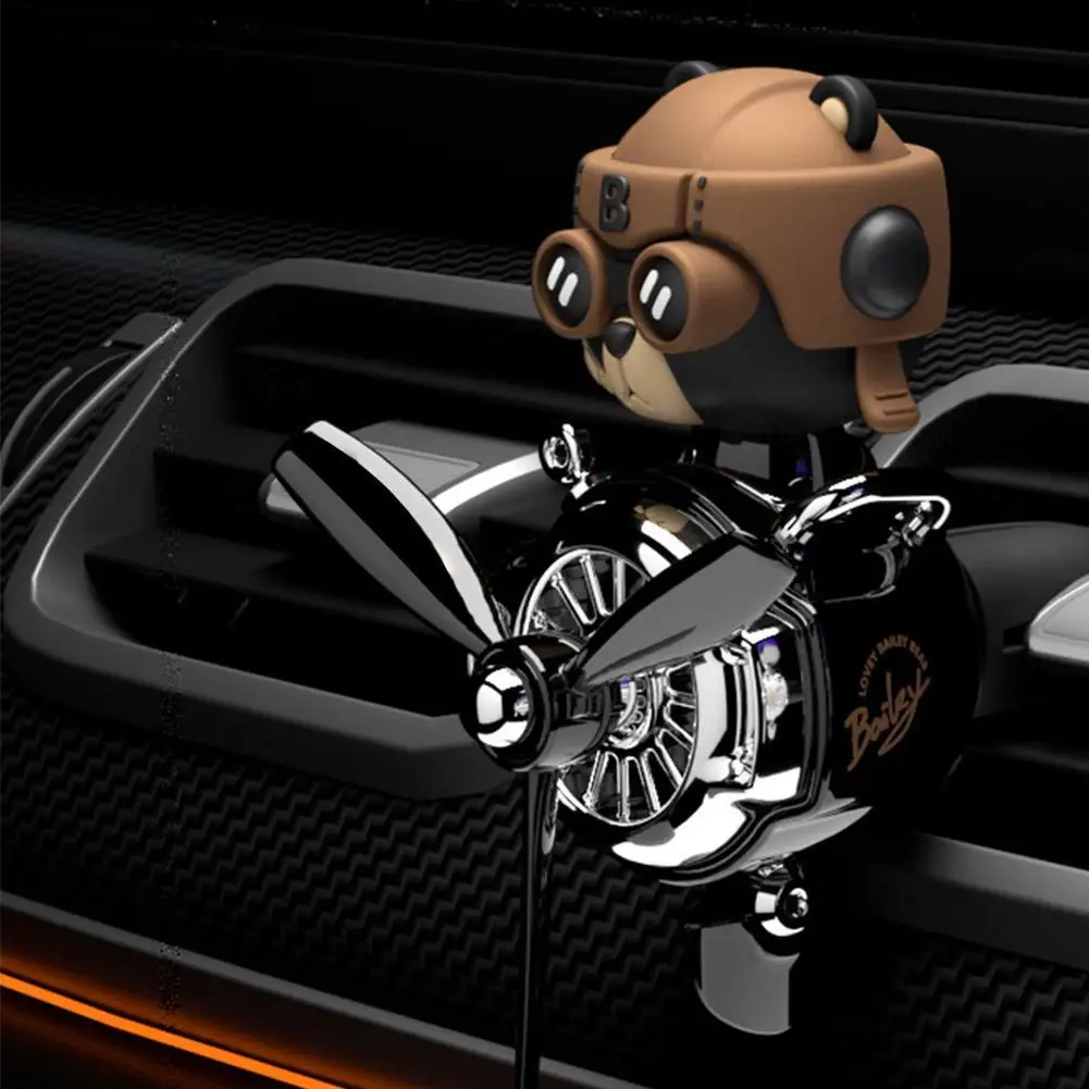 DIY Perfume Ornament Airplane Pilot Bear Car Air Freshener Decoration Accessories Aroma Vent Clip Fragrant Diffuser - view 4