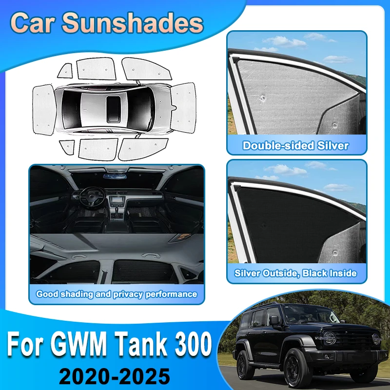 

For GWM Tank 300 Accesorios 2020-2025 330 Car Full Privacy Sunshade Windows Shading Cover Heat Insulation Sun Shields Accesorios