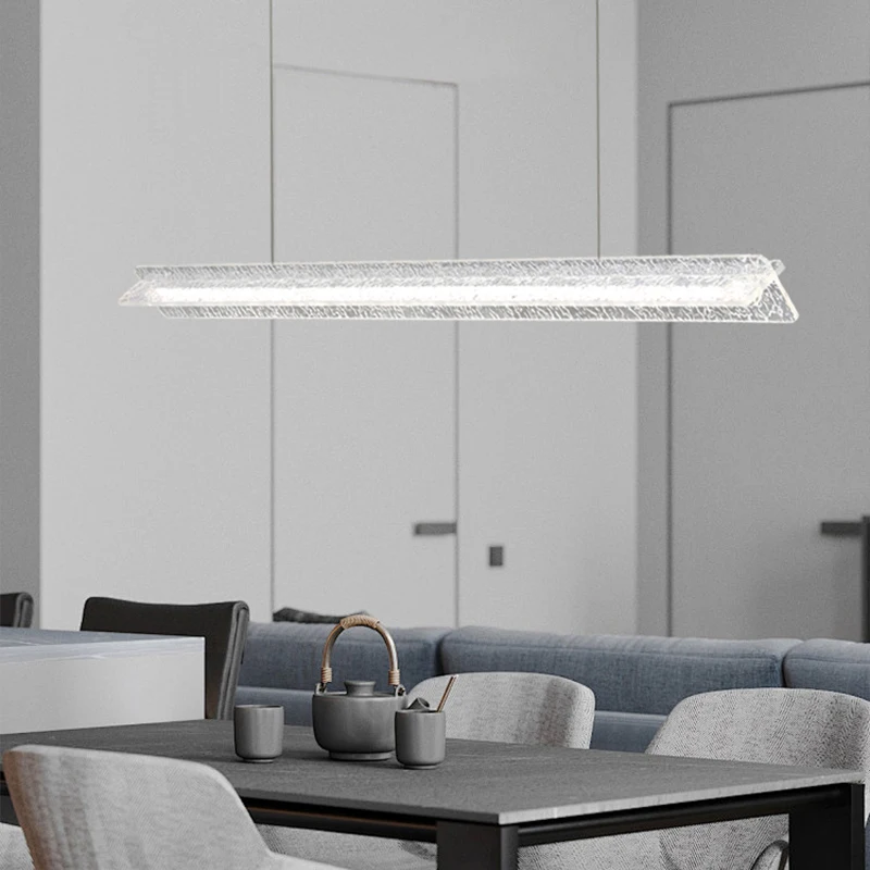 Long Strip Dining Table Pendant Lamp for Living Room Study Modern LED Pendant Light Nordic Kitchen Hanging Lamp Lighting Fixture