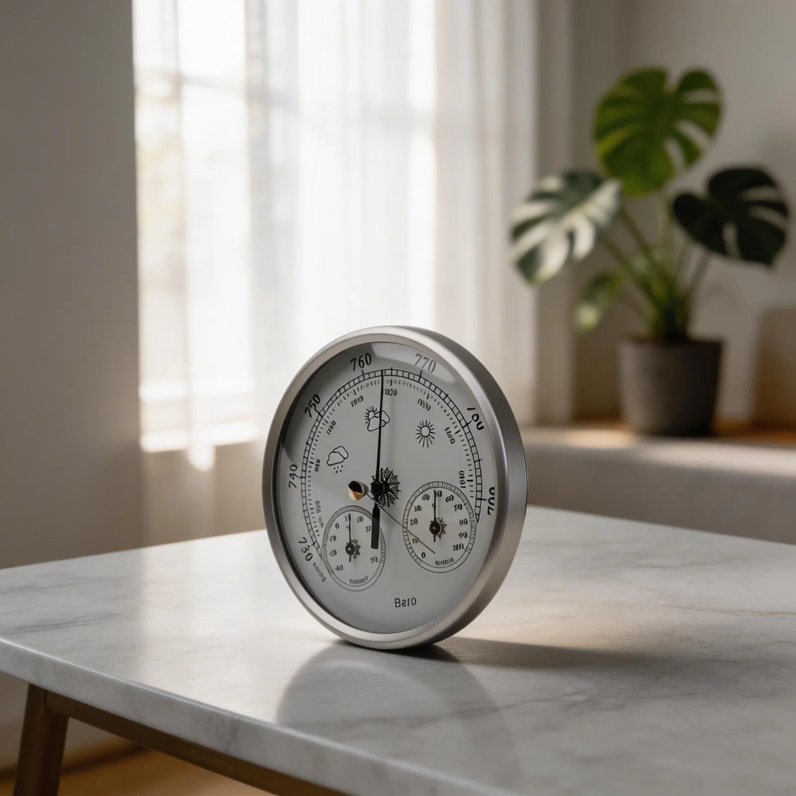 No Battery Operation Weather Station Accuracy 2C 5 RH 5hPa Mechanical Analog Display Weather Station Thermometer