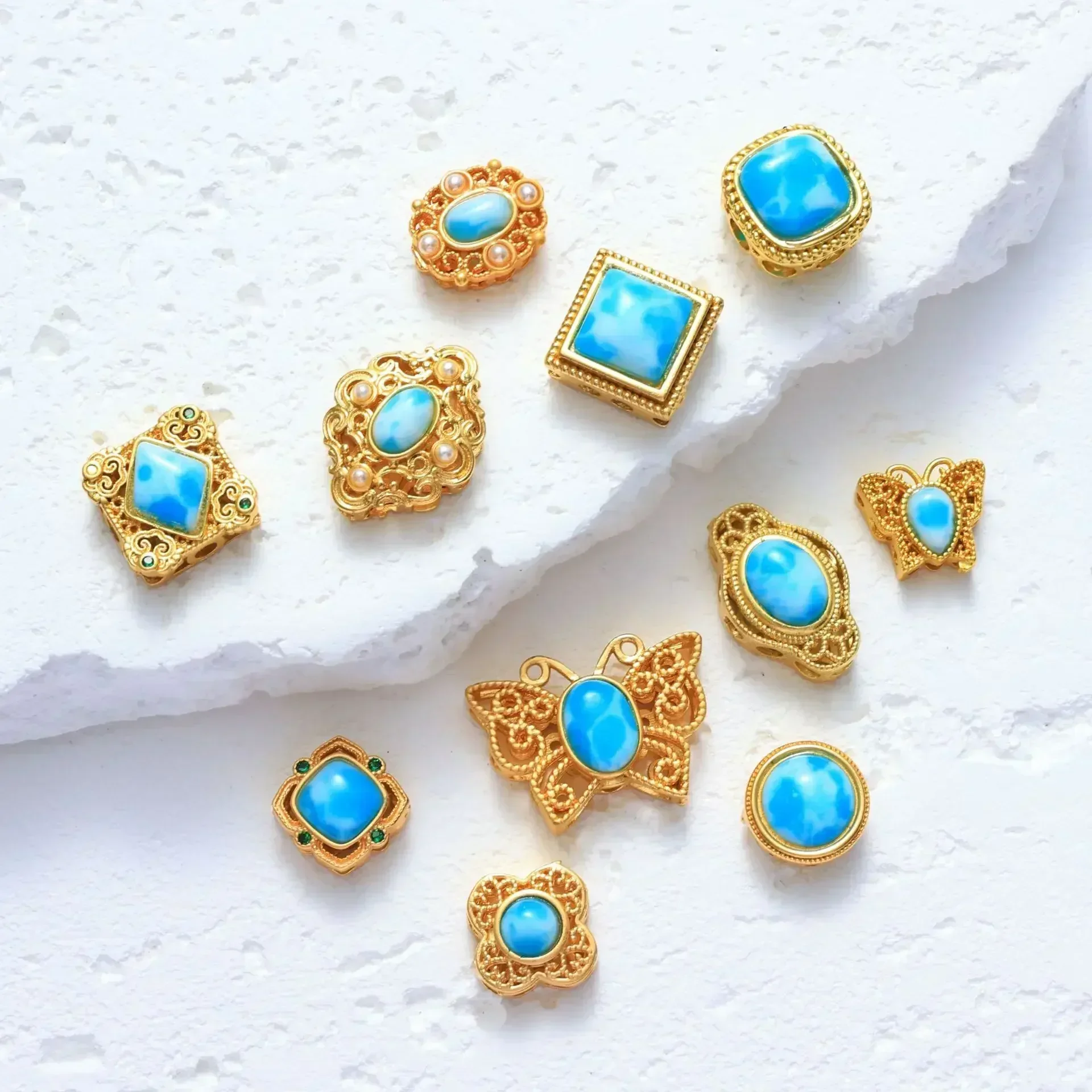 7 Pieces Jewelry Making Supplies Jewelry Making Charm Handmade Beads Wholesale DIY Bracelet Necklace Making Accessories Craft