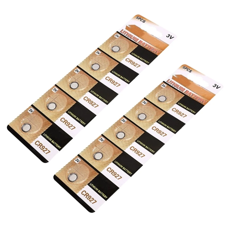 090f 5/10pcs CR927 3V Lithium -Taste -Zell -Batterie für Uhren Temperatursensoren