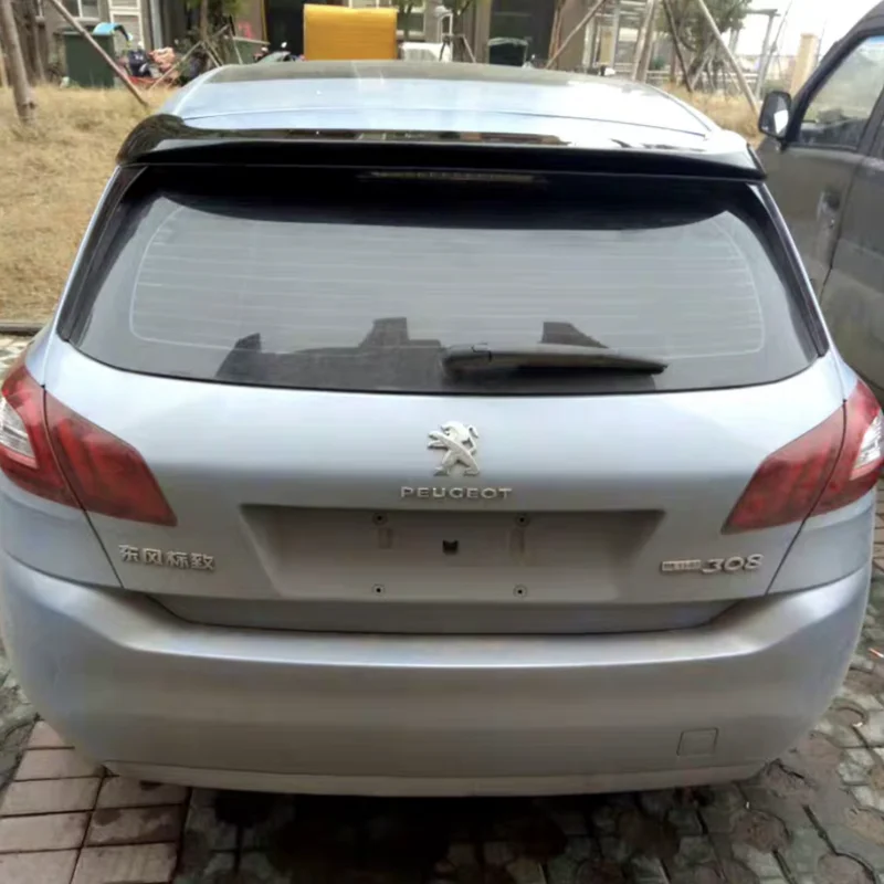 For Peugeot 308 Spoiler high quality abs plastic Car tail wing decoration rear trunk Spoiler For Peugeot 308 2014-2015