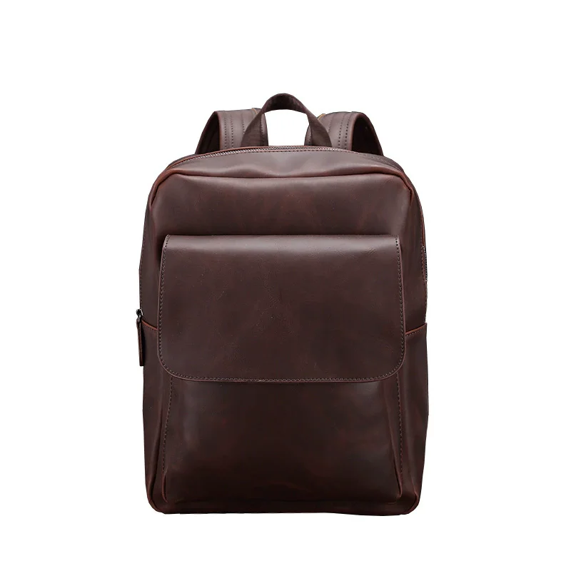 Backpack for Men PU Leather Bagpack Large Laptop Backpacks Male Mochilas Schoolbag For Teenagers Boys