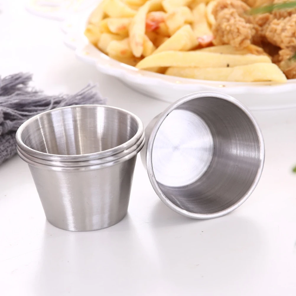 

8pcs Stainless Steel Wine Cup Portable Metal Drink Cups For Camping Picnic Outdoor Travel Bar Restaurant Coffee Tea
