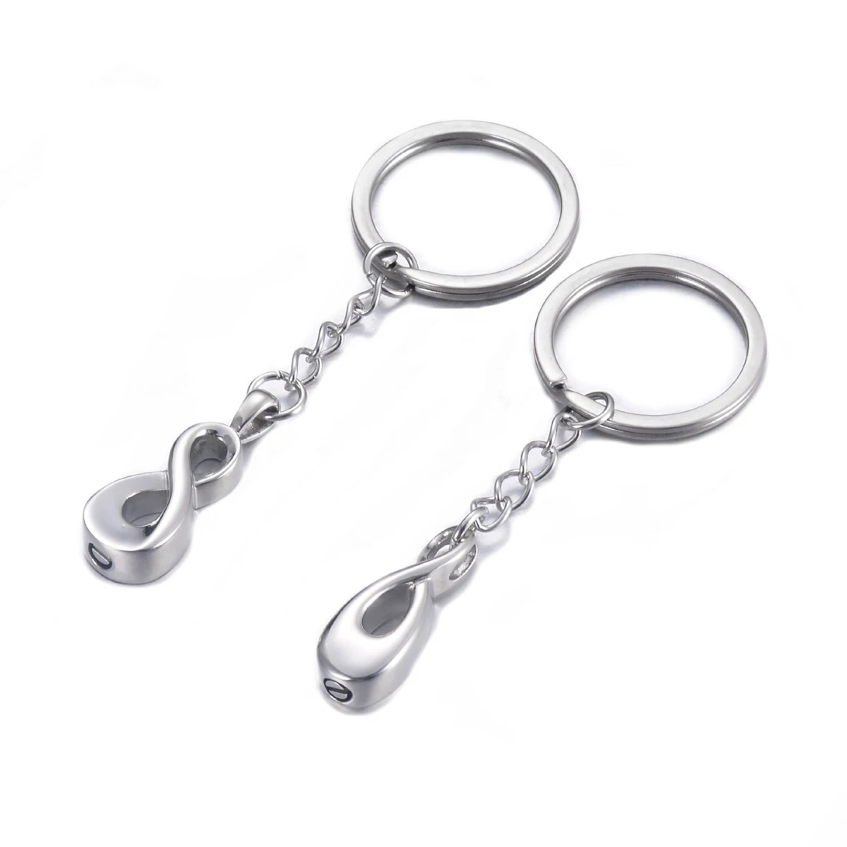 Cremation Keychain Infinity Love Ash Memorial Keepsake Pendant Stainless Steel Urn Jewelry with Funnel Kit