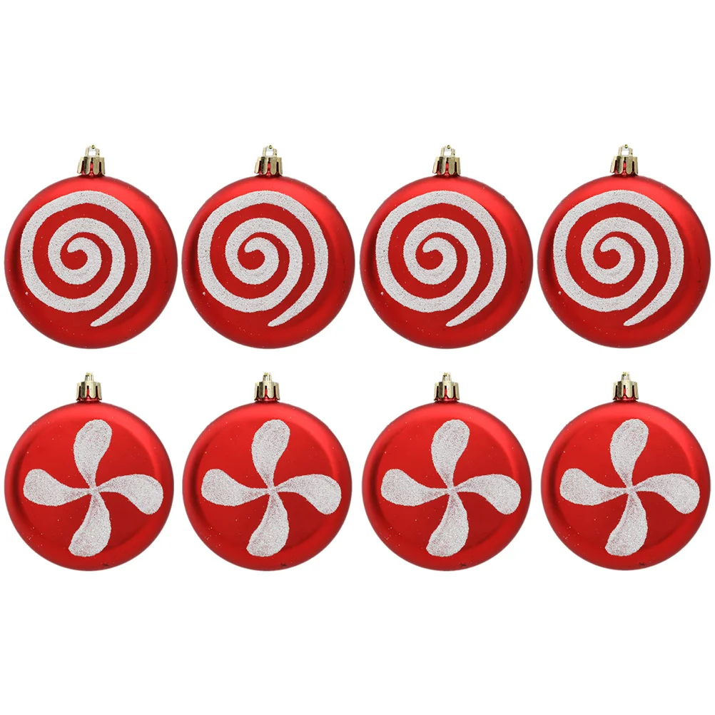 

8 Pcs Small Ornaments Party Decorations Decorative Pendant Candy Props for Tree Hanging Red