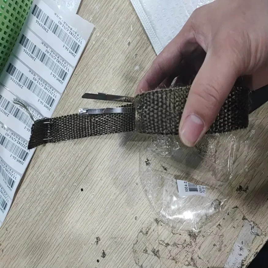 5M /Roll Motorcycle Exhaust Thermal Tape Header Heat Wrap Manifold Insulation Tapes Resistant Fiberglass Heat Wrap +4 Ties Kit image 5